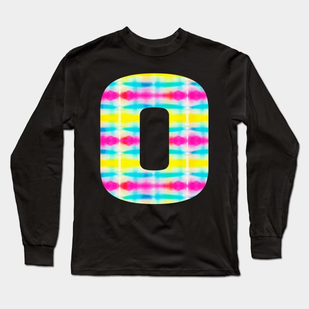 Tie Dye Alphabet O (Uppercase letter o), Letter O, circle Long Sleeve T-Shirt by maro_00